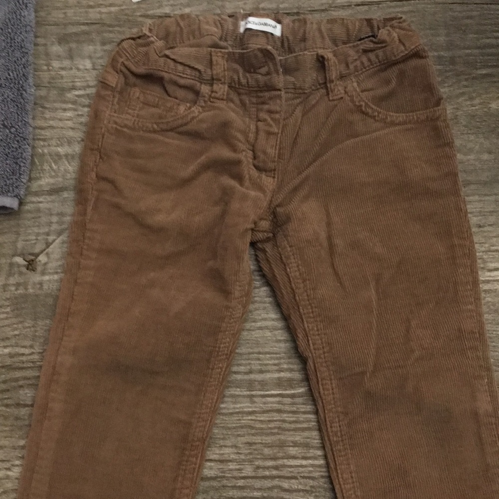 Dolce & Gabbana beige corduroy pants